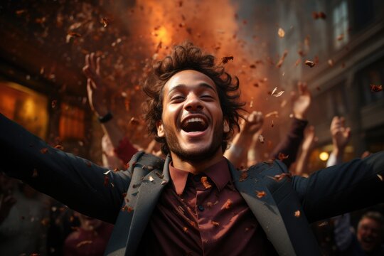 Joy visualized on a professional Stockphoto