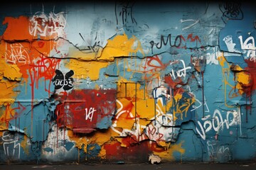 Graffiti visualized on a professional Stockphoto