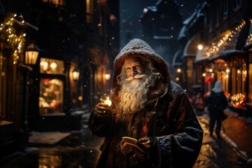 Fototapeta na wymiar Christmas Winter Wonderland with Santa