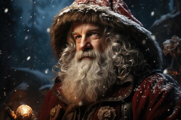 Obraz premium Christmas Winter Wonderland with Santa