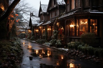 Obraz premium Christmas Winter Wonderland at night