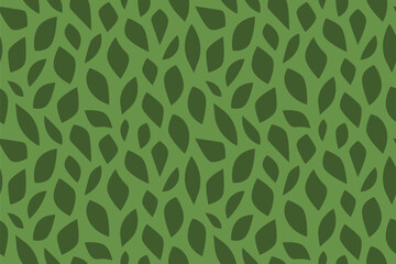 seamless green leaves abstract pattern; great for fabric, wallpaper- vector illustration
