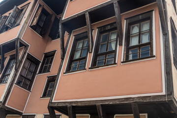 Detail of a house in the Old town of Plovdiv, Bulgaria