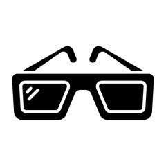 3D Glasses Glyph Icon