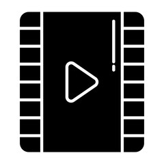 Cinema Roll Glyph Icon