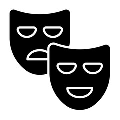 Drama Glyph Icon