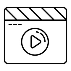 Clapper Board Line Icon