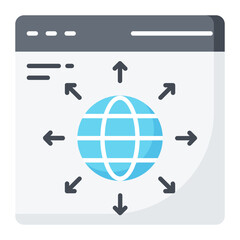 Global Transfer Flat Icon