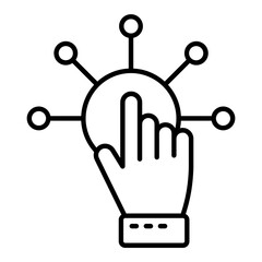 Social Interaction Line Icon