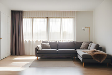 Modern living room with sofa