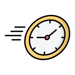 Fast Time Line Color Icon