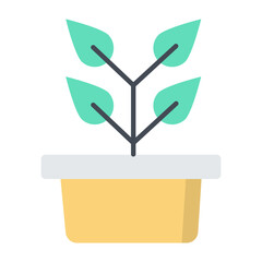 Pot Plant Flat Icon