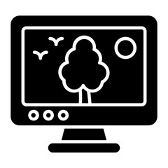 Computer Wallpaper Glyph Icon