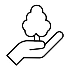 Eco Saving Line Icon