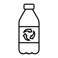 Renewable Bottle Line Icon