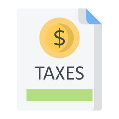 Obraz premium Taxes Flat Icon