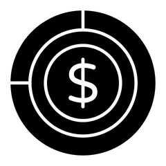 Market Share Glyph Icon