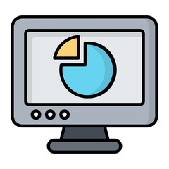 Monitoring Project Line Color Icon