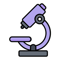 Microscope Line Color Icon