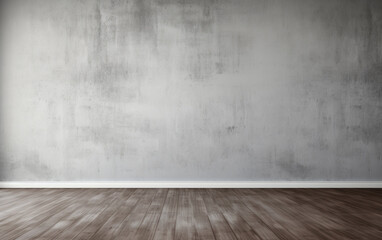 Empty room gray wall room with wooden floor 