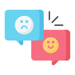 Positive And Negative Flat Icon