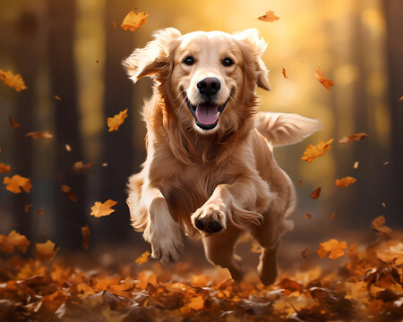 Golden Retriever running