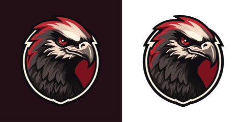 Falcon Mascot Emblem, Vector Illustration logo, Falcon Mascot logo isolated background, Professional E sports team or Gaming club Logo, Falcon or Eagle Badge logo © Creative optiplex