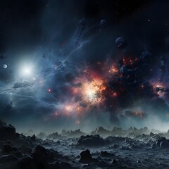 Naklejka premium stars, space, suns , astronomy, universe, and planets background, wallpapers. AI Generated.