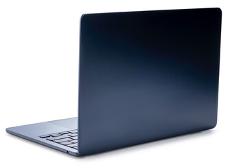 Laptop or Notebook Isolated on white background, New color Midnight Black Laptop or Notebook on white With clipping path.