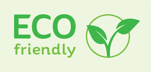 Eco friendly, cruelty free, green, organic, vegan. Symbol, vector, icon, design, illustration, label. Plant, herb. Product