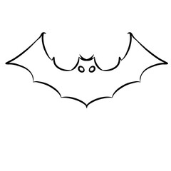 Hand drawing bat, cartoon character,png
