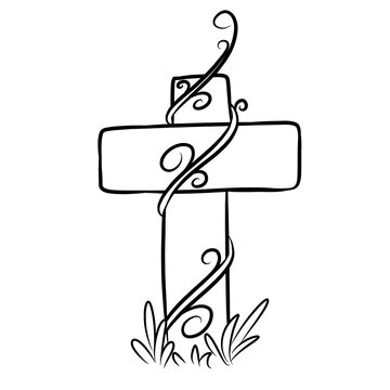 recommend clip art: Green outline drawing on Halloween night, Halloween element line sketch on transparent background 