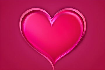 pink valentine heart. generative ai