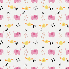 Nursery pattern Baby seamless for Nursery industry seamless cute pattern comfortable nursery animal and fruit