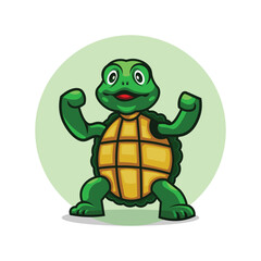 Turtle Practicing Karate illustration