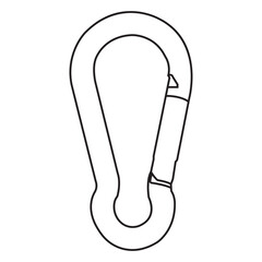 Carabiner mountain equipment icon