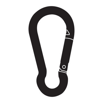 Carabiner mountain equipment icon