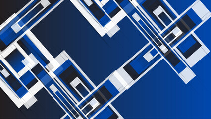 Blue white abstract geometric background