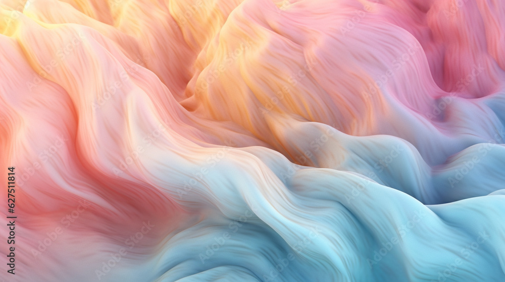 Wall mural background with organic and random shapes with pastel colors.