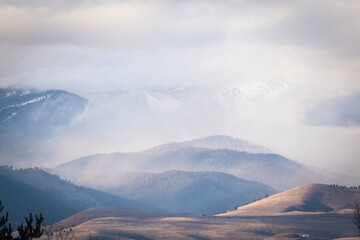 Snowy Mountain Sunset