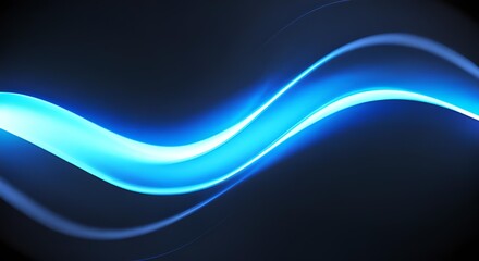 Abstract blue wave background banner.
