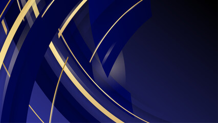 Luxury purple blue with gold stripes vector background