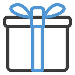 gift icon in color line style