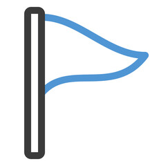 flag icon in color line style