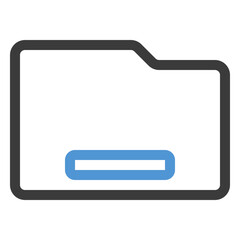 folder icon in color line style