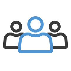 team icon in color line style