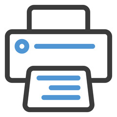 printer icon in color line style