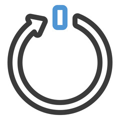 restart icon in color line style