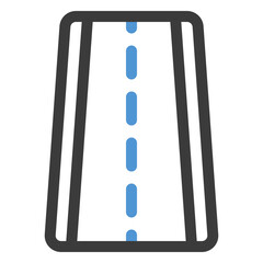road icon in color line style