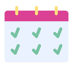 agenda icon in flat style